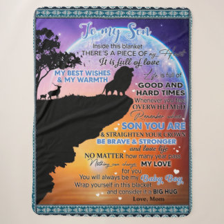 Personalised To My Son, Letter From Mum Blanket