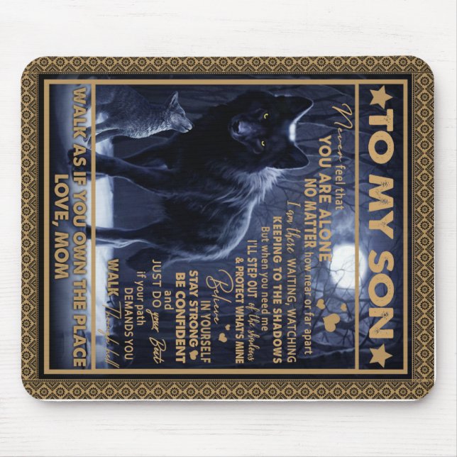 Personalised To My Son, Son Birthday Gift Mouse Pad (Front)