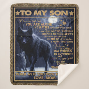 Personalised To My Son, Son Birthday Gift Sherpa Blanket