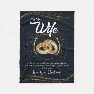 Personalised To My Wife   Couple Valentine Gifts Fleece Blanket