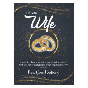 Personalised To My Wife Couple Valentine Gifts Tablecloth
