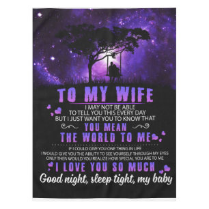 Personalised To My Wife, Letter From Husband Tablecloth