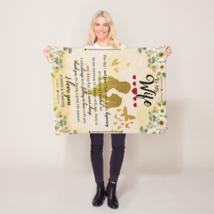 Personalised To My Wife Love Forever Gifts Idea Fleece Blanket