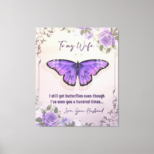 Personalised To My Wife Love Letter From Husband Canvas Print