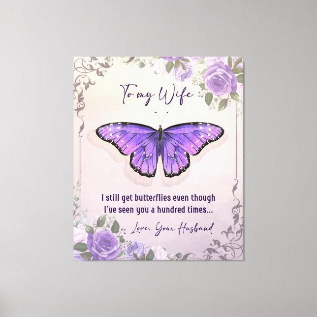 Personalised To My Wife | Love Letter From Husband Canvas Print (Front)