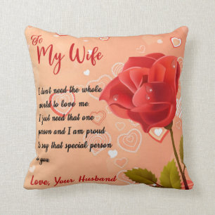 Personalised To My Wife,Wife Birthday Gift Cushion