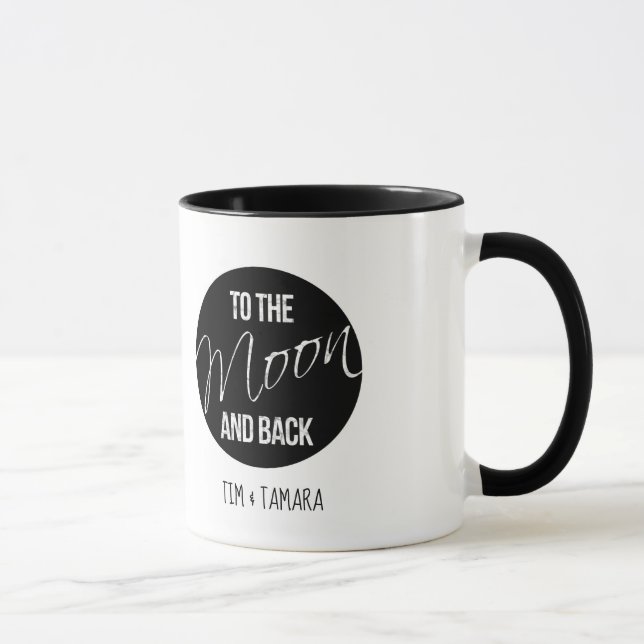 Personalised To the moon and back mug (Right)