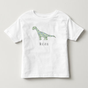 Personalised Toddler Boy Doodle Dinosaur with Name T-Shirt