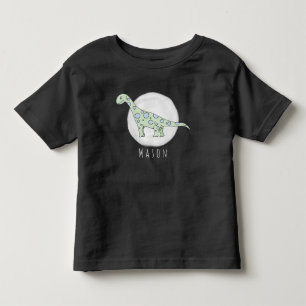 Personalised Toddler Boy Doodle Dinosaur with Name T-Shirt