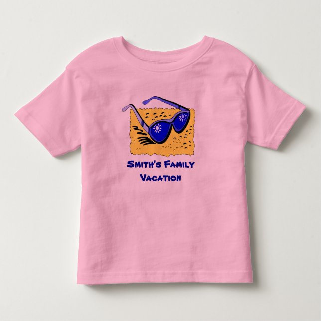 Personalised Toddler Family Vacation T-Shirts (Front)