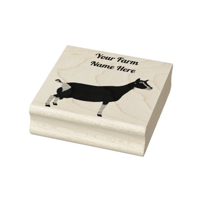 Personalised Toggenburg Dairy Goat Rubber Stamp (Stamp)