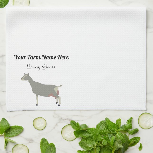 Personalised Toggenburg Dairy Goat Tea Towel (Folded)