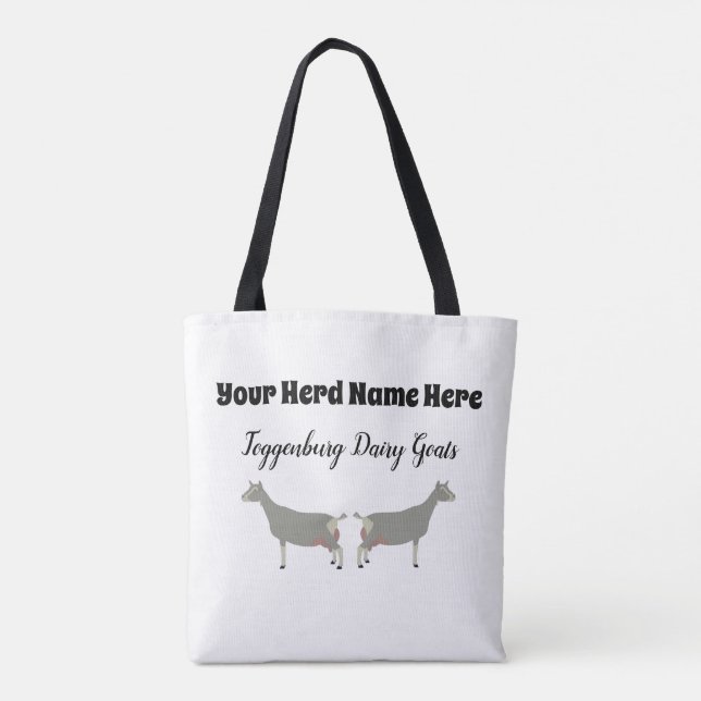 Personalised Toggenburg Dairy Goat Tote Bag (Back)