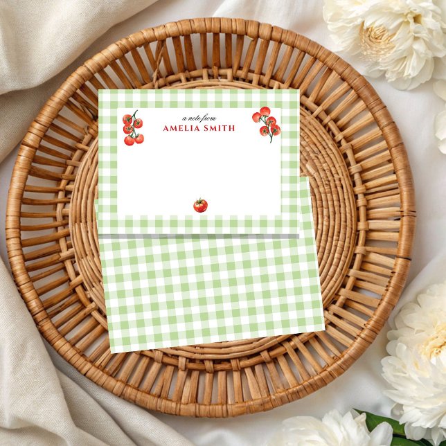 Personalised Tomato Italian theme Notecard (Creator Uploaded)