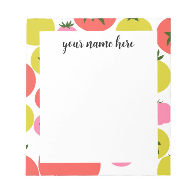 Personalised Tomato Notepad (Front)