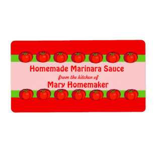 Personalised Tomato Sauce Labels