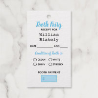 Personalised Tooth Fairy Certificate Receipt Tag