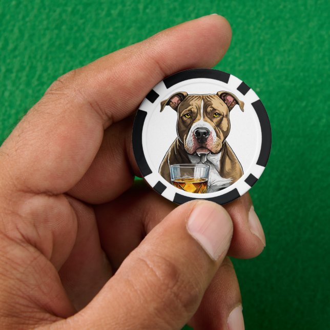 Personalised Top Dog Composite Poker Chips (Hand)