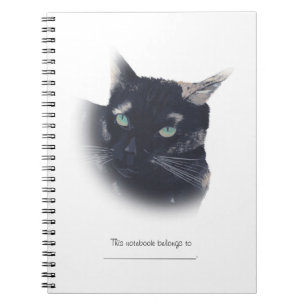 Personalised Tortoise Shell Cat Face Notebooks