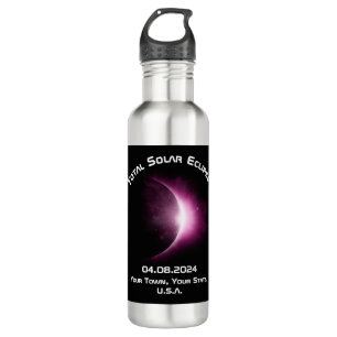Personalised TOTAL SOLAR ECLIPSE 2024 Travel  710 Ml Water Bottle