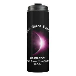 Personalised TOTAL SOLAR ECLIPSE 2024 Travel  Thermal Tumbler