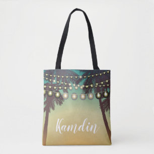 Personalised Tote Bag Beach Sunset