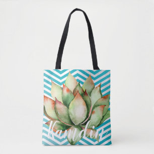 Personalised Tote Bag Boho Cacti Cactus Succulent