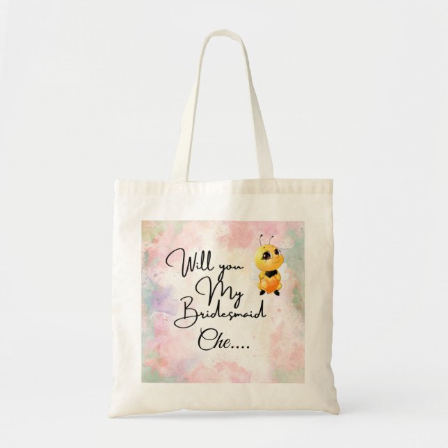 Personalised Tote Bag Bridesmaid Proposal  (Front)
