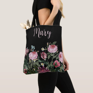 Personalised Tote Bags - Floral Pattern
