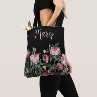 Personalised Tote Bags - Floral Pattern