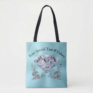 Personalised Tote Bags for Her, Stunning Diamond