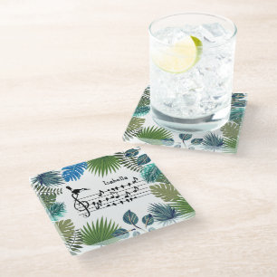 Personalised Toucan Birdsong Glass Coaster