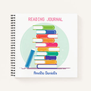 Personalised Tower of Books Reading Journal