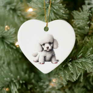 Personalised Toy Poodle Puppy Ceramic Tree Decoration