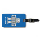 Personalised toy robot travel luggage tag for boy