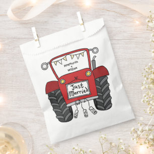Personalised Tractor Country Wedding Favour Bag