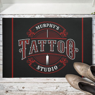 Personalised Traditional Style Tattoo Studio Shop Doormat
