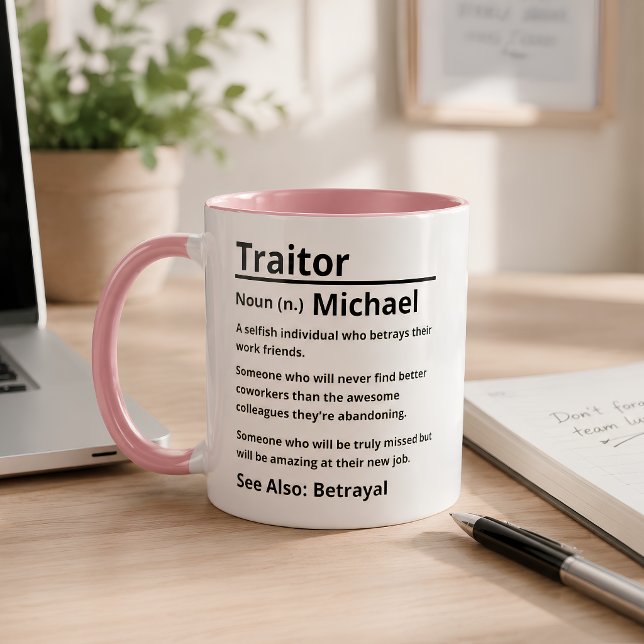 Personalised Traitor Definition  Mug (Creator Uploaded)