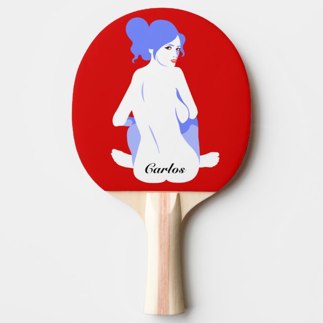 Personalised "Tramp Stamp" Ping Pong Paddle (Front)