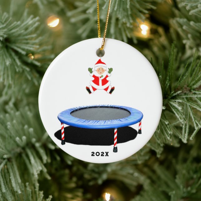 personalised trampoline gymnast ceramic tree decoration (Tree)