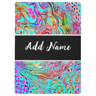 Personalised Tranquillity Abstract Fluid Art Clipboard