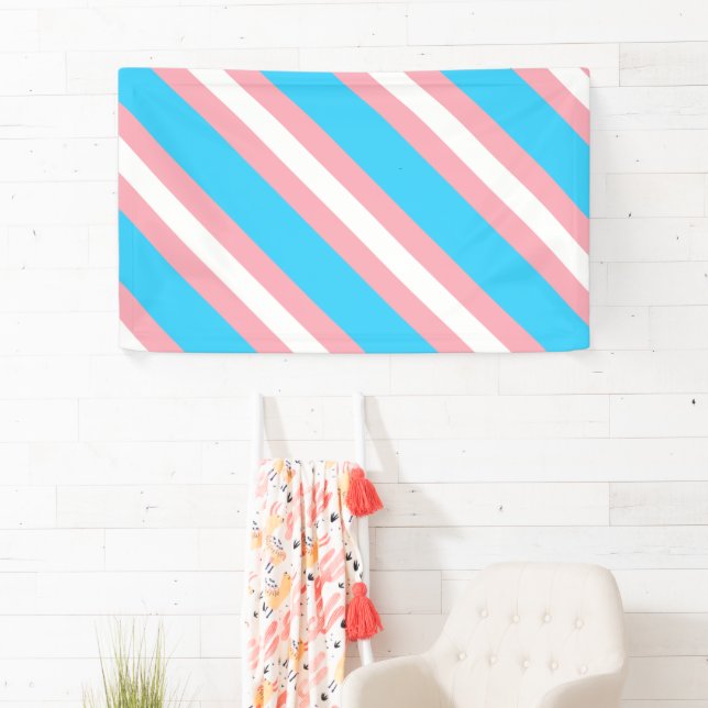Personalised Transgender Flag Banner (Insitu)