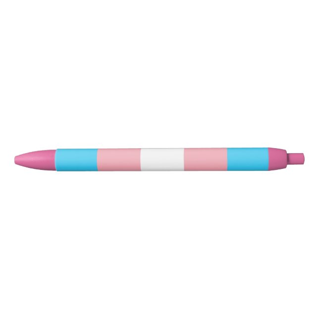 Personalised Transgender Flag Black Ink Pen (Front)