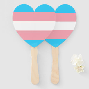 Personalised Transgender Flag Hand Fan