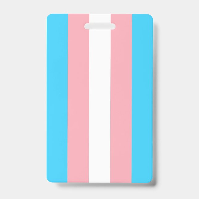 Personalised Transgender Flag ID Badge (Front)