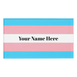 Personalised Transgender Flag Name Tag