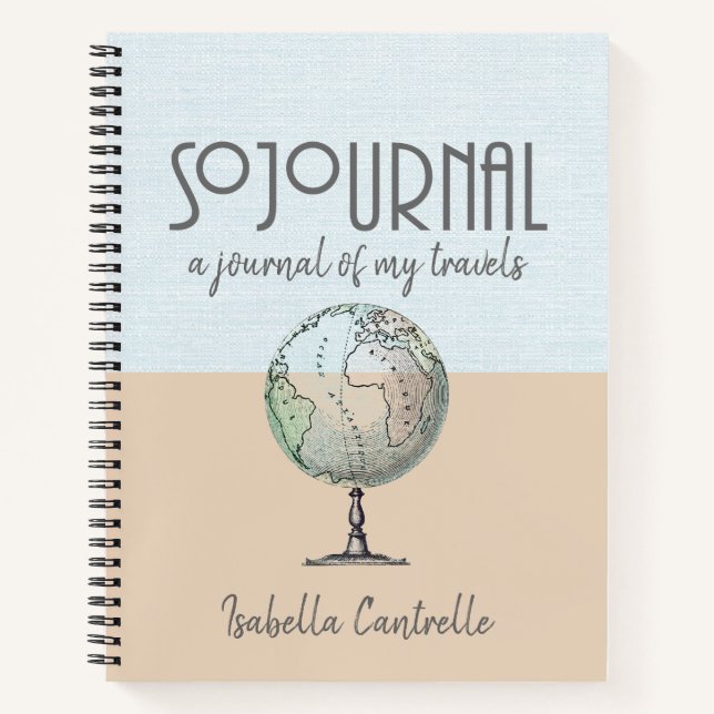Personalised Travel And Vacation Journal (Front)