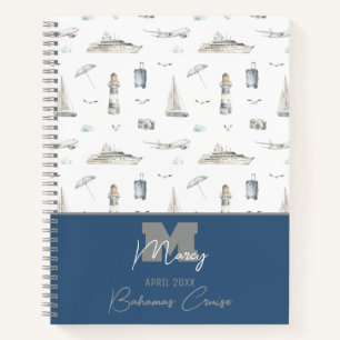 Personalised Travel Cruise and Sail Notebook