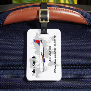 Personalised Travel Luggage Tag with Custom Info