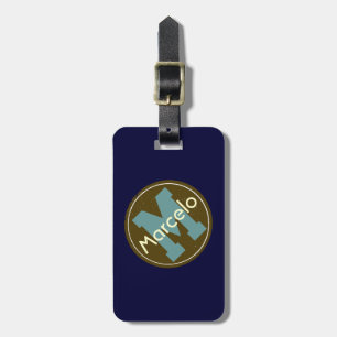 personalised travel monogram luggage tag